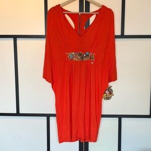 Y2K Apple Bottoms Orange dress. Size LARGE. NWT